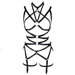 Black Adjustable Fetish Body Harness